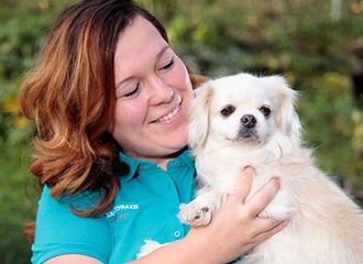 Claudia mit Hund